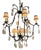 Metal Italian Wrought Iron & Rock Crystal Chandelier - 1 of 2 Available For Sale - Image 7 of 8