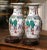 Rose Pair of Mid-Century Chinese Famille Rose Porcelain Vases on Wood Bases For Sale - Image 8 of 12