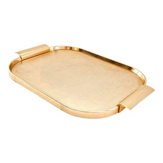 Vintage 1950's Mid Century Modern Kaymet England Gold Anodised Aluminium Tray For Sale