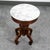 Wood Mid Century Modern End Table Side Round Stone Pedestal Mahogany Marble Vintage Nm For Sale - Image 7 of 11