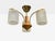 1950s 1950s Swedish Modern, Small Pendant Light, Brass, Teak, Textured Glass, Sweden For Sale - Image 5 of 12
