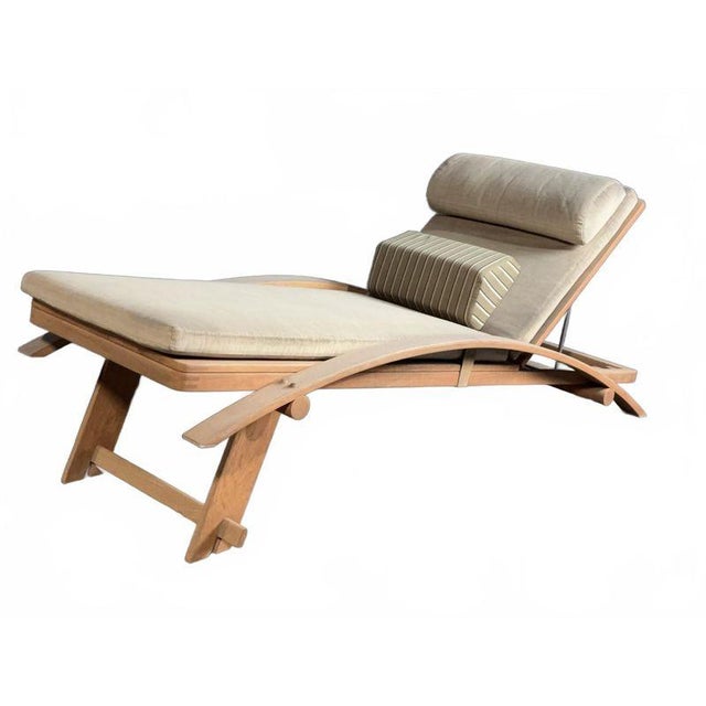 Campaign Sundeck Stacking Adjustable Chaise, Designed by John Munford. For Summit For Sale - Image 3 of 8