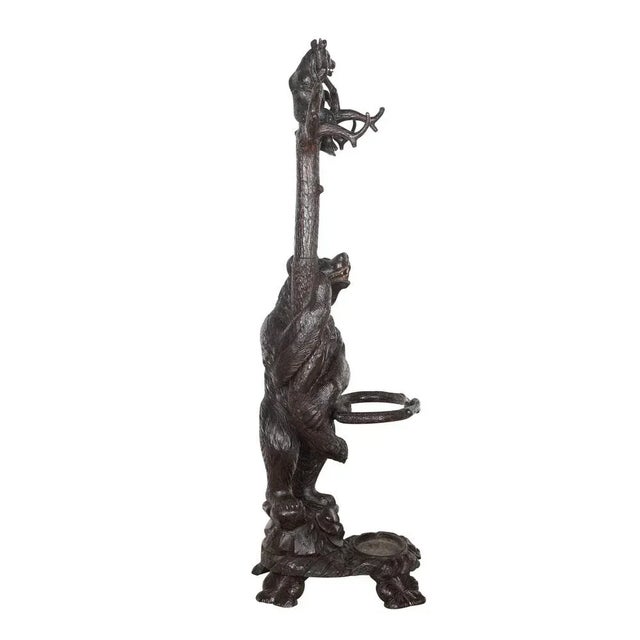 Antique Carved Bear Hall Stand, 1880 For Sale - Image 10 of 18