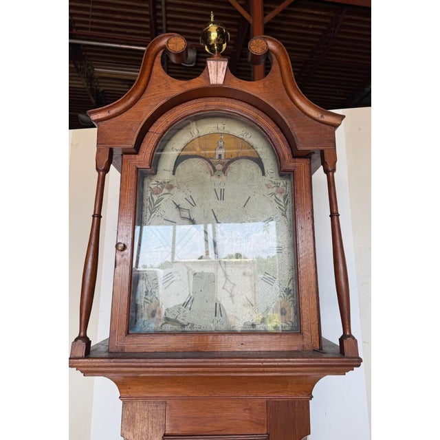Fine and Rare 18th Century Shenandoah Valley Clock Likely by Davis & Frye For Sale - Image 4 of 5