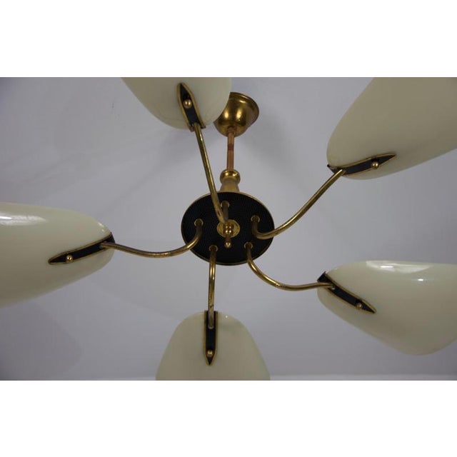 Mid-Century Italian Brass 5-Arm Sputnik Chandelier, Germany, 1950s For Sale - Image 13 of 15