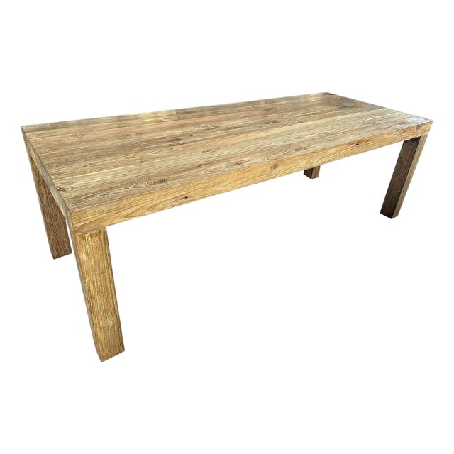 Andrianna Shamaris Modern Teak Wood Dining Table For Sale