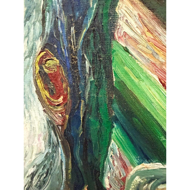 1940s Expressionist Impasto Oil Painting Signed r.l. Marshall For Sale In Miami - Image 6 of 11