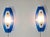 Mid-Century Modern Blue and White Acrylic Glass Wall Lamps, Italy, 1970s, Set of 2 For Sale - Image 13 of 18