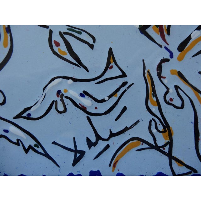 Modern After Salvador Dali, The Night of the Birds, 1954, Original Ceramic For Sale - Image 3 of 4