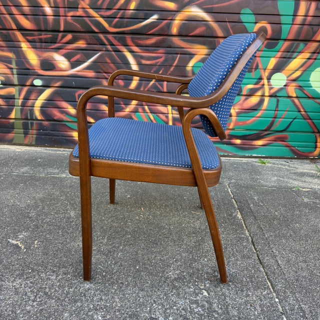 Wood Set of 4 Don Pettit for Knoll Model 1105 Armchairs For Sale - Image 7 of 12