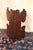 1920s Folk Art Dark Walnut Corner Shelf With Gothic Floral Details For Sale - Image 6 of 15