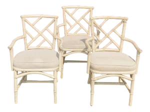 Vintage Bamboo Chairs - Set of 3
