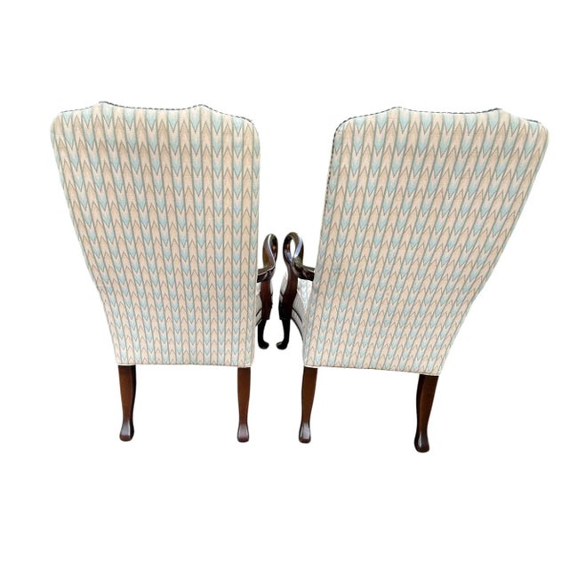 Kimball Late 20th Century Kimball Queen Anne Gooseneck Side Chair - A Pair For Sale - Image 4 of 13