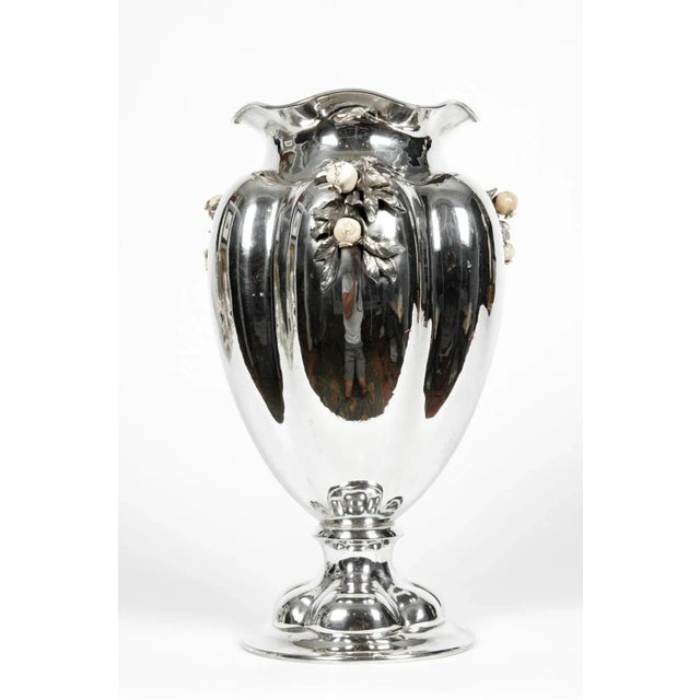 Silver Antique Sterling Silver Centerpiece / Flower Vase For Sale - Image 8 of 11