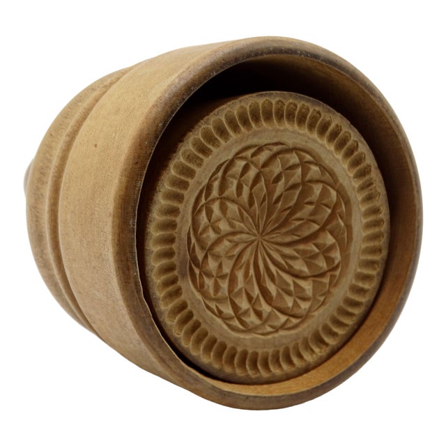 Antique American Pine Flower Butter Mold Press Chairish