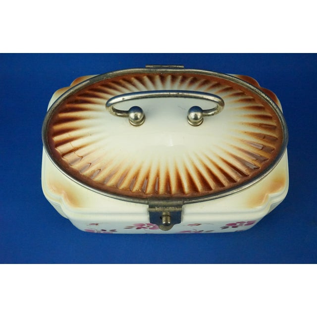 20th Century Deco Box in Ceramic and Metal attributed to the Spritzdekor Factory, Germany, 1920s For Sale - Image 12 of 18