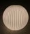 Off-white 1960s Large Mid-Century Modern Ribbed Opal Glass Ceiling Globe For Sale - Image 8 of 11