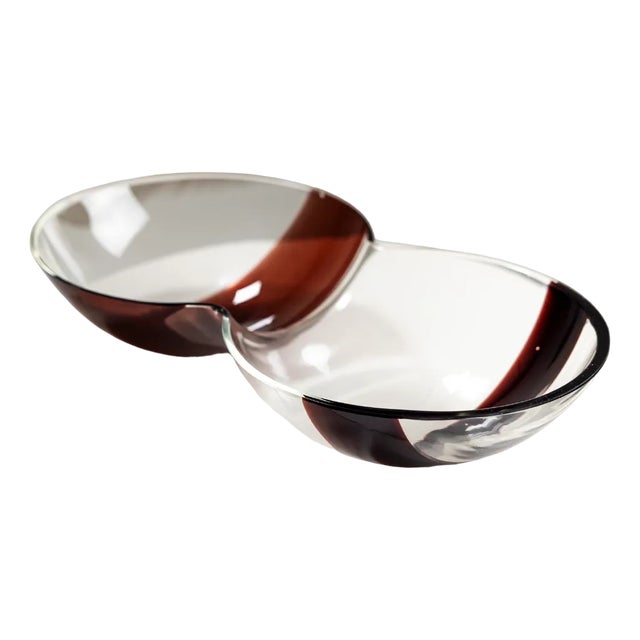 Mod. S505 Transparent Glass Bowl by Carlo Nason for Mazzega, 1970s For Sale