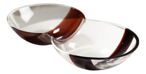 Mod. S505 Transparent Glass Bowl from Mazzega, 1970s