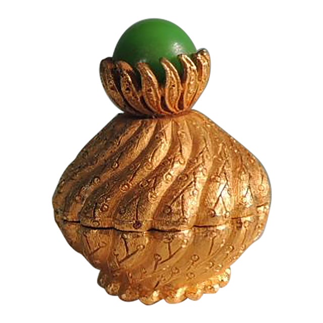 Miniature Florentine Gold and Stone Snuff Box For Sale