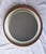 Vintage Round Illuminated Wall Mirror with Teak Frame, 1970s For Sale - Image 4 of 9