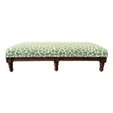 Antique Footstool Mew Leopard Upholstery For Sale