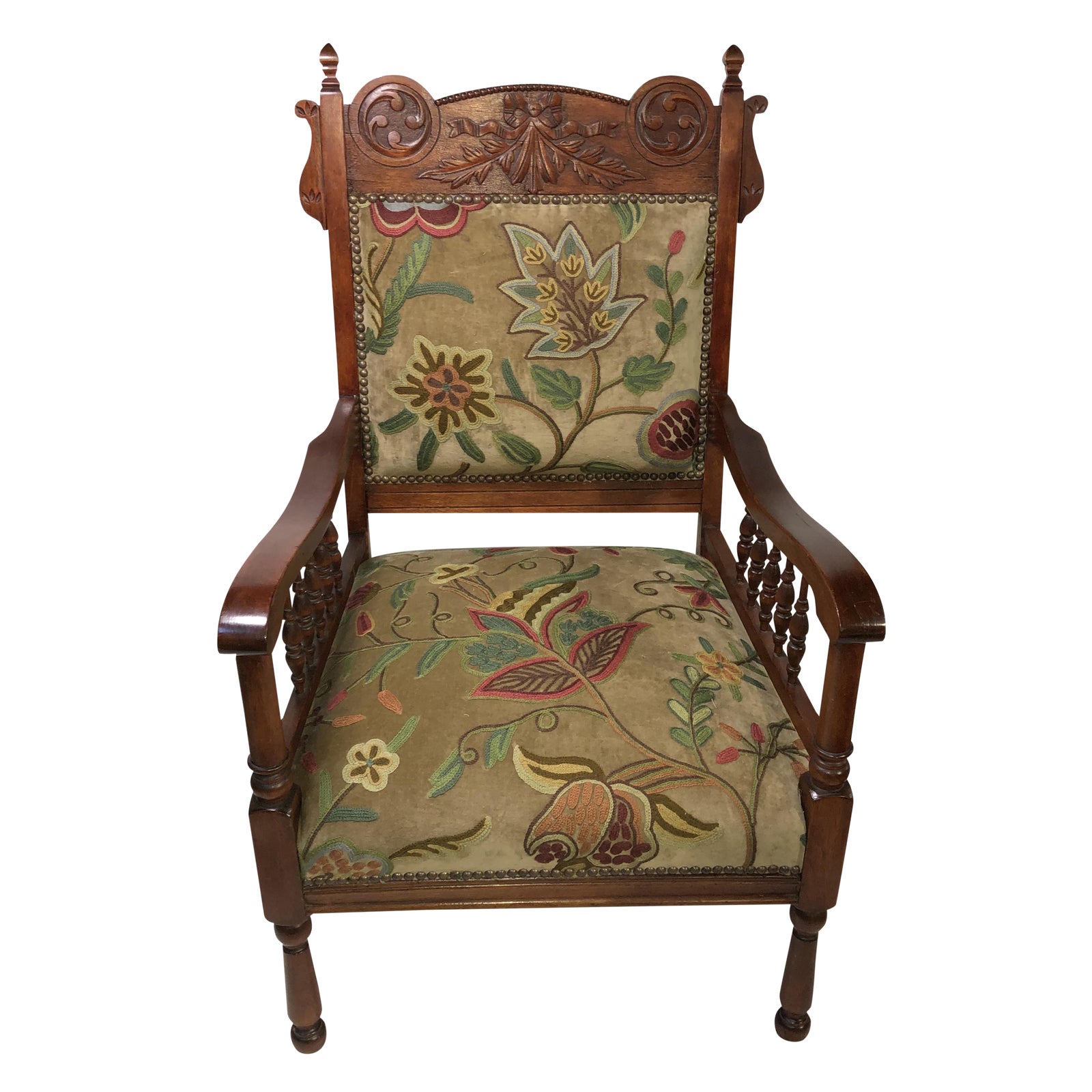 Antique Eastlake Leaf Carving Chair Chairish