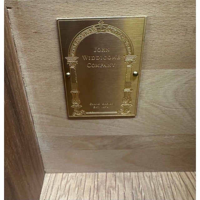 Hollywood Regency Mid 20th Century John Widdicomb Neoclassical Marble Top Chest With Lion Head Brass Pulls For Sale - Image 3 of 8