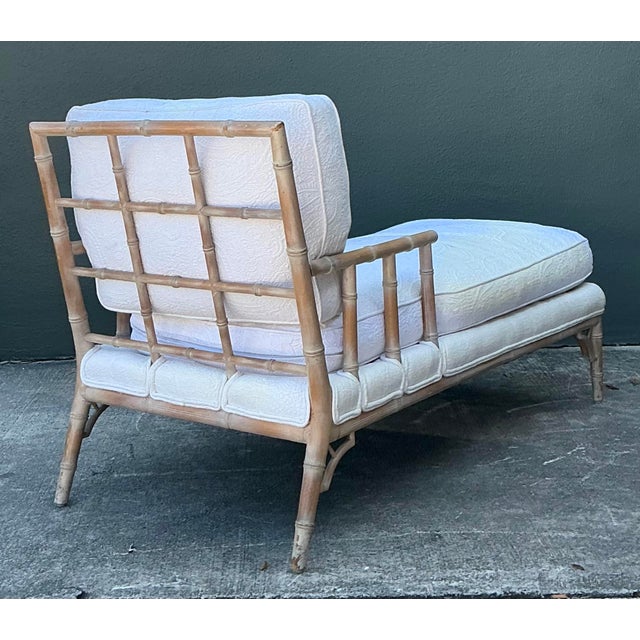 Vintage Fretwork Rattan Chaise Lounge For Sale In West Palm - Image 6 of 12
