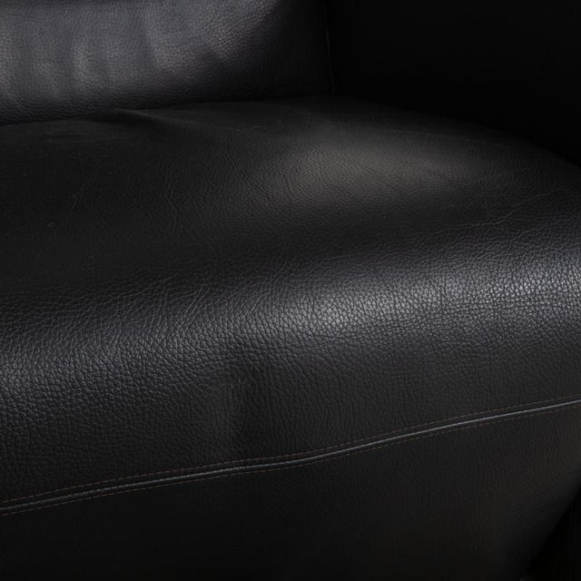 Shane Lounge Chair in Black Leather from Brühl For Sale - Image 9 of 17