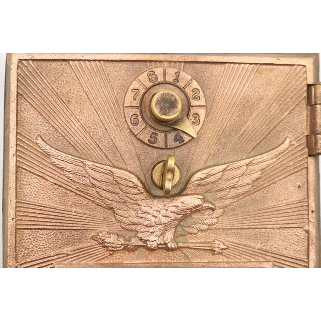 Vintage U.S. Post Office PO Box door, a popular collectible often dating from the early to mid 20th century. It is made of...