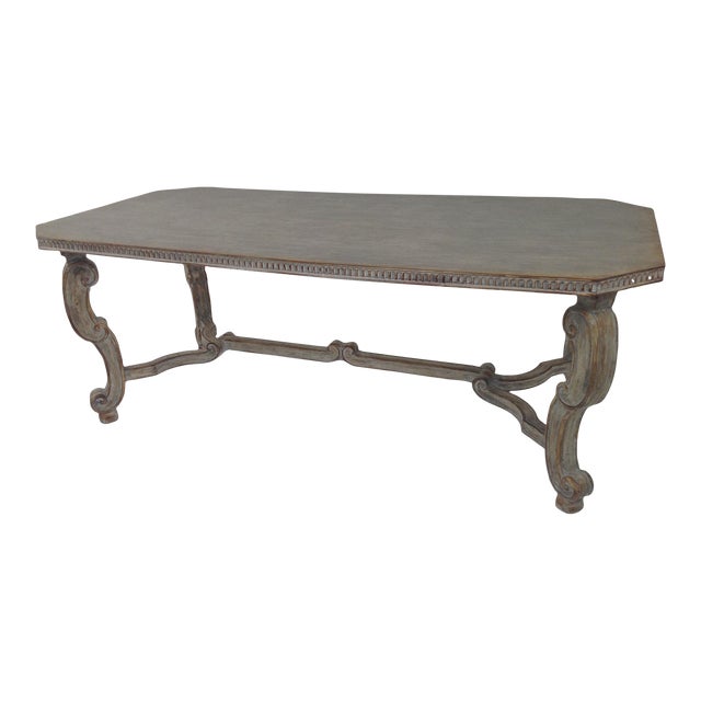 Custom Shabby Chic Dining Table With Custom Finish For Sale