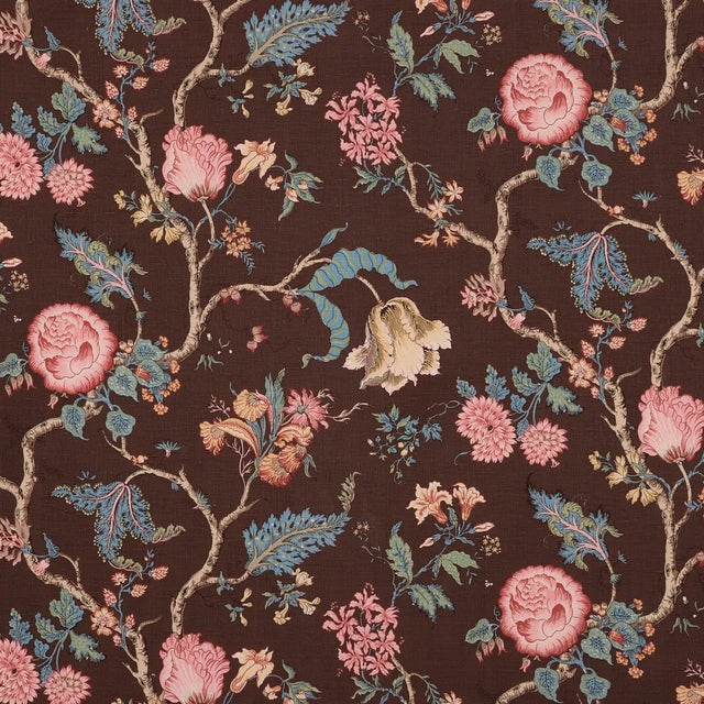 SAMPLE - Schumacher Josephine Fabric In Cinnabar For Sale