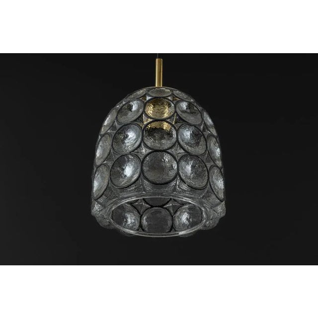 Metal Small Iron & Clear Glass Pendant Lights from Limburg, Germany, 1960s For Sale - Image 7 of 14
