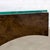 Late 20th Century Modern Geometric Crescent End or Side Table Burl Veneer With Rectangle Glass Top For Sale - Image 11 of 18