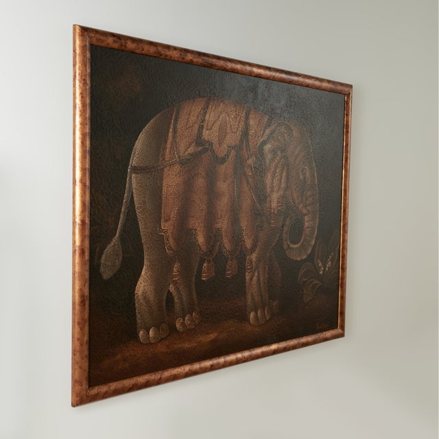 Vintage Painting of an Elephant by Reginald Baxter For Sale - Image 12 of 13