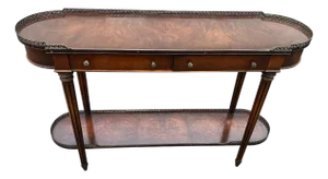 Late 20th Century Oval Console Gallery Top Theo Alexander Style