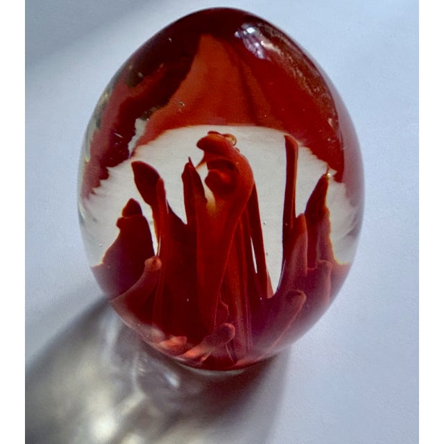 Transparent Fulvio Bianconi Murano Style Coral Paper Weight For Sale - Image 8 of 17