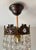 Small Vintage Crystal Chandelier – Bronze Filigree Crown & Amethyst Glass Accents For Sale - Image 11 of 18