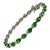 Modern 12 Ct Natural Pear Shape Tsavorite Cocktail Tennis Bracelet 14 Kt White Gold 7" For Sale - Image 3 of 8