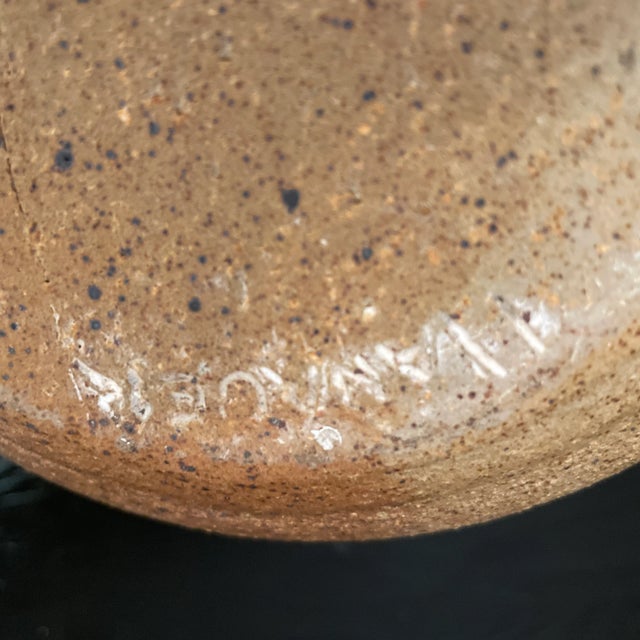 1960s Vintage German Earthenware Pottery Vase (Signed Hanauer) For Sale - Image 5 of 6