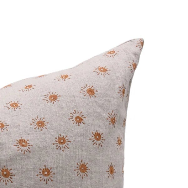 Art Deco Fabdivine Artistic Handmade Block Print Throw Pillow Cover 12x20 Inch - Happy Bloom For Sale - Image 3 of 5