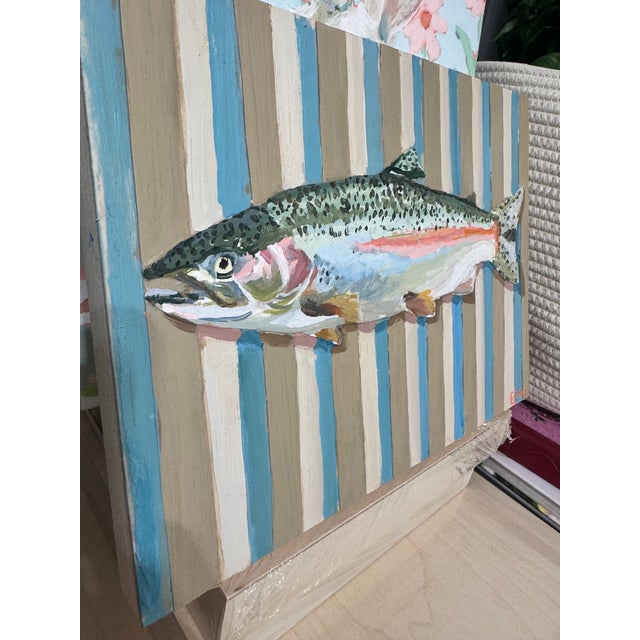 2020s Rainbow Trout Acrylic Painting For Sale - Image 5 of 11