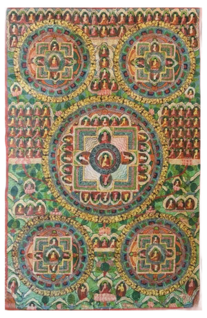 Hand-Painted Tibetan Scroll