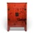 Chinese Pair of Chinese Red Lacquer Cabinets With Birds in Flight, C. 1850 For Sale - Image 3 of 14