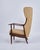 Ear Flap Chair in Rosewood and Striped Fabric, 1930s For Sale - Image 3 of 10