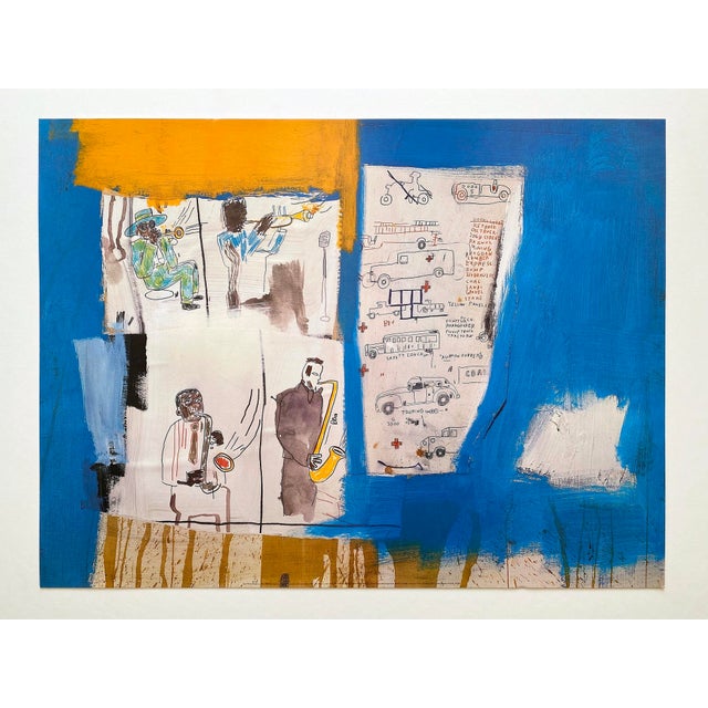 This Jean Michel Basquiat very rare vintage Pop Art offset lithograph print " Worthy Constituents " 1986, is an incredibly...