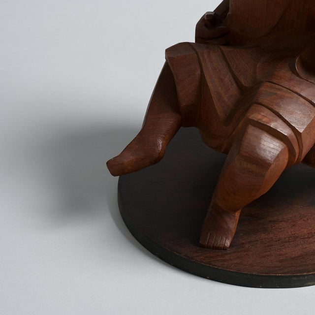 Jan Keustermans, Figurative Statue, 1970s, Teak For Sale - Image 14 of 18