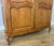 Wood Vintage French Louis XVI Style Carved Oak 2-Door Wardrobe For Sale - Image 7 of 11