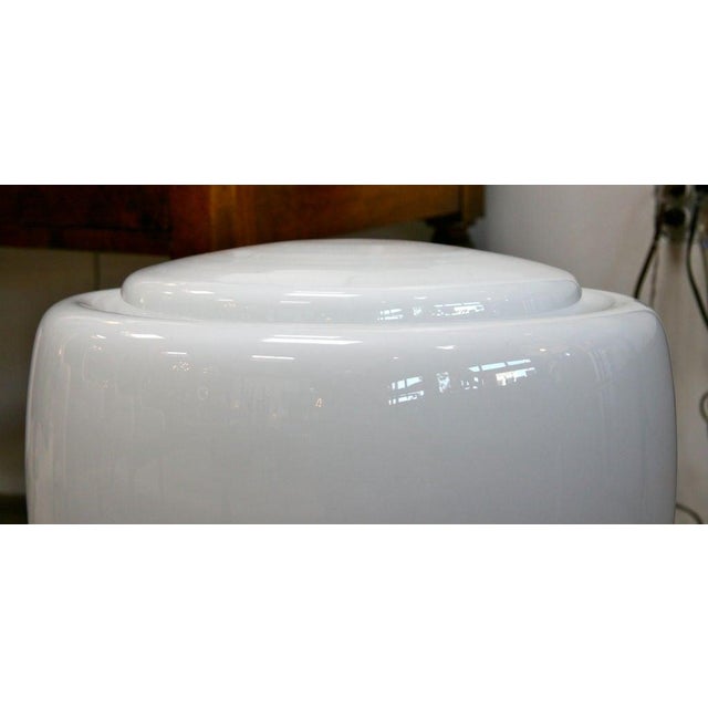 Glass Claudio Salocchi Milk Glass Table Lamp For Sale - Image 7 of 8